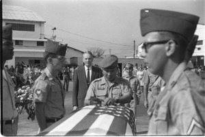 Memorial services for Americans killed at Pleiku; Saigon.