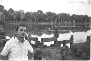 Francois Sully visiting Angkor temples; Cambodia.