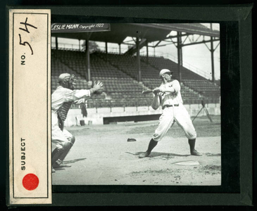 Leslie Mann Baseball Lantern Slide, No. 54