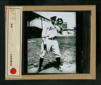 Leslie Mann Baseball Lantern Slide, No. 213