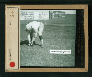 Leslie Mann Baseball Lantern Slide, No. 263