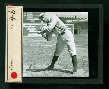 Leslie Mann Baseball Lantern Slide, No. 46