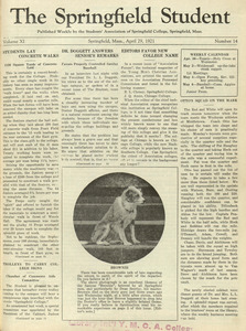 The Springfield Student (vol. 11, no. 14), April 29, 1921