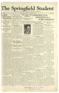 The Springfield Student (vol. 13, no. 06), Nov. 03, 1922