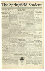 The Springfield Student (vol. 15, no. 13) January 16, 1925