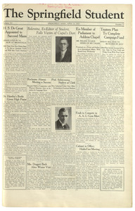 The Springfield Student (vol. 15, no. 22) April 10, 1925