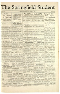 The Springfield Student (vol. 16, no. 10) December 4, 1925