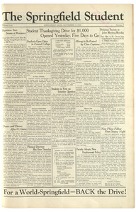 The Springfield Student (vol. 17, no. 07) November 19, 1926