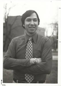 Ray Gilbert standing outside, c. 1979