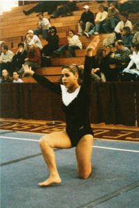 Gina Gutierrez performing floor routine (2002)