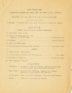 Commencement Program (May 1943)