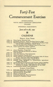 Springfield College Commencement program (1927)