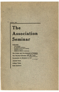 The Association Seminar (vol. 25 no. 1), October 1916