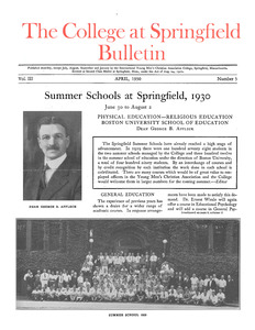 The Bulletin (vol. 3, no. 5), April 1930