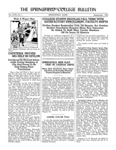 The Bulletin (vol. 18, no. 1), September 1943