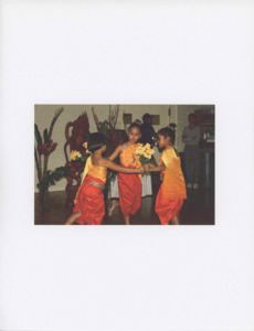 Photograph of Angkor Dance Troupe performing the Tiva Propey, 2005