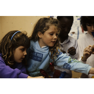 Children working on art projects