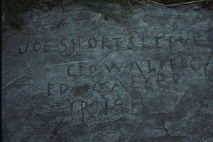 Graffiti from 1913 in the Snow Hole.