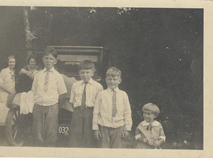 Group of children standing outside