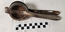 Hinged Metal Lemon Squeezer with Wooden Press
