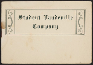 Program for the Student Vaudeville Company, Hanover, New Hampshire, undated