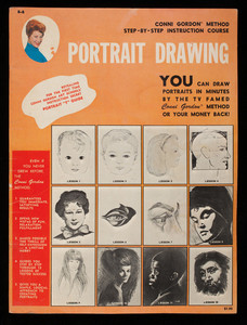 Portrait drawing, step-by-step instruction course, Conni Gordon, published by Conni Gordon, Inc., 530 Lincoln Road, Miami Beach, Florida
