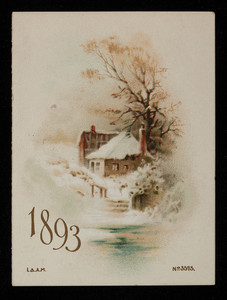 Calendar 1893, Albert F. Davis, books and stationery, 167 Westminster Street, Providence, Rhode Island