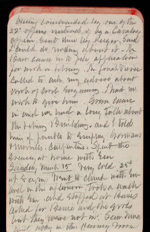 Thomas Lincoln Casey Notebook, February 1890-May 1891, 35, being commanded by one of the