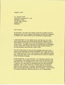 Letter from Mark H. McCormack to Herman David