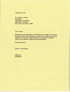 Letter from Mark H. McCormack to Frank A. Olson
