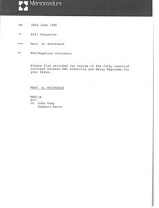 Memorandum from Mark H. McCormack to Bill Carpenter