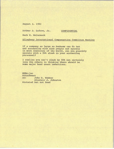 Memorandum from Mark H. McCormack to Alastair J. Johnston