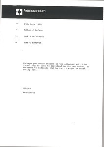 Memorandum from Mark H. McCormack to Arthur J. Lafave