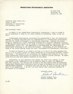 Letter from Richard Sanders to Caleb Foote
