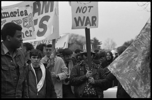 Anti-war protesters at the Counter-inaugural demonstrations, 1969