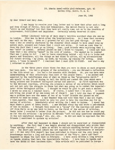 Letter from Shirley Graham Du Bois to Howard and Mary Jane Melish