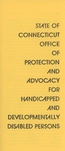 State of Connecticut office of protection and advocacy for handicapped and developmentally disabled persons