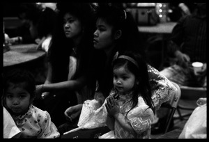Cambodian New Year's celebration: girls and young women in the audience
