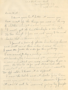 Letter from Nina Du Bois to W. E. B. Du Bois