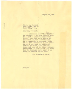 Letter from W. E. B. Du Bois to F. A. Stewart