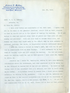 Letter from Frederick L. McGhee to W. E. B. Du Bois