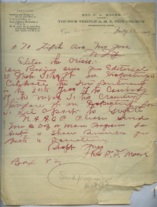 Letter from Isaiah T. Montgomery to Crisis