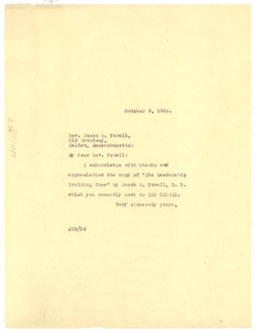 Letter from Crisis to Jacob W. Powell