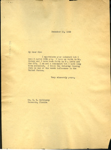 Letter from W. E. B. Du Bois to G. T. McElderry