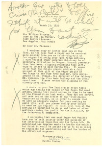 Letter from Nellie Foster to William Pickens
