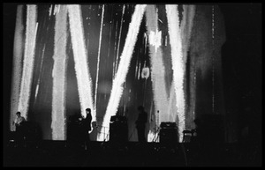 Velvet Underground on stage with a massive light show