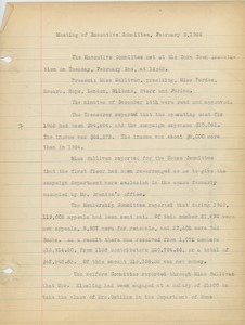 Meeting minutes of the Executive Committee for the Institute for Crippled and Disabled Men