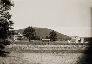 Hillside School dormitory and barn, Mount Pomeroy to the east