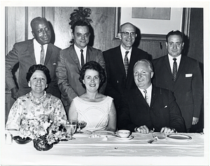 Mary Collins and Mayor John F. Collins with unidentified individuals