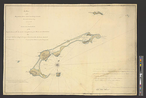 A plan of the Magdelain, Brion, Bird and Entry islands reduced from the large survey made agreable to the orders and instructions of the right honourable, the Lords Commissioners for Trade and Plantations